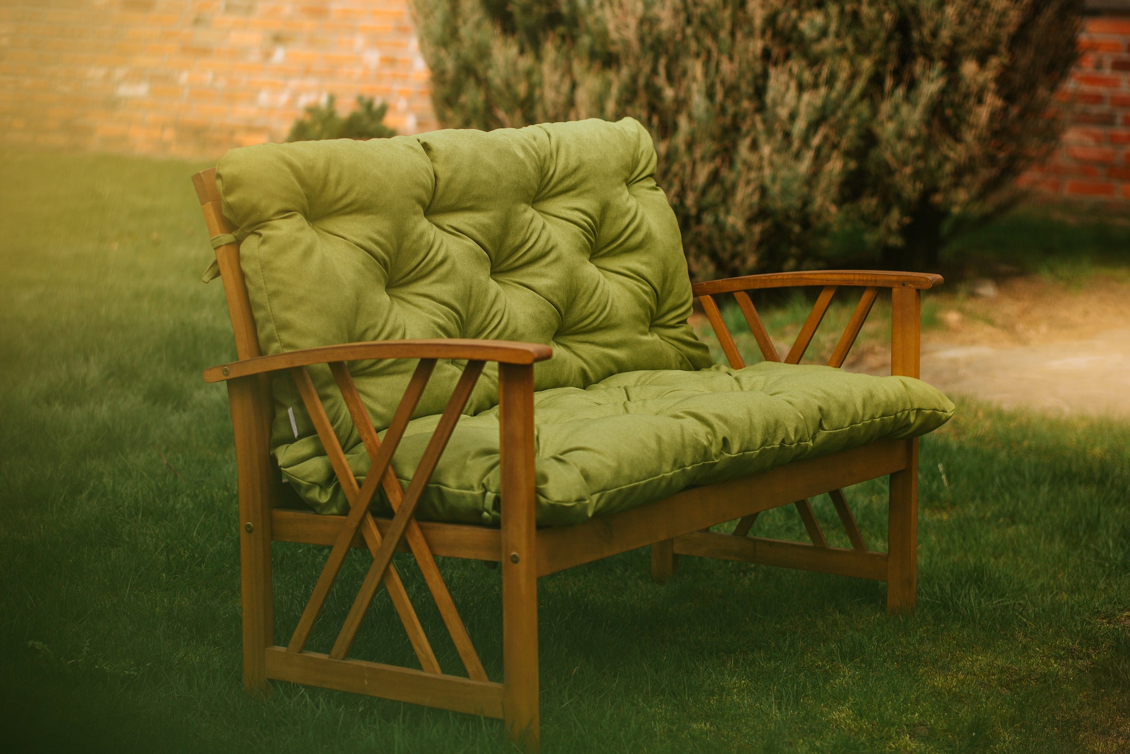 Quilted bench cushion