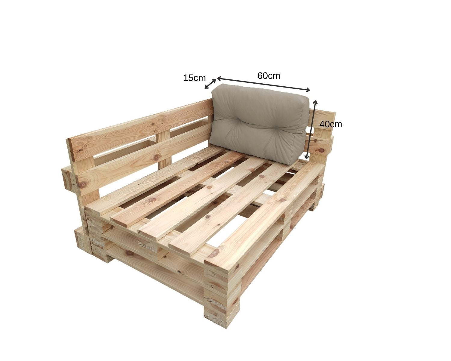 Garden cushions for EU pallet furniture OSLO - UV resistant