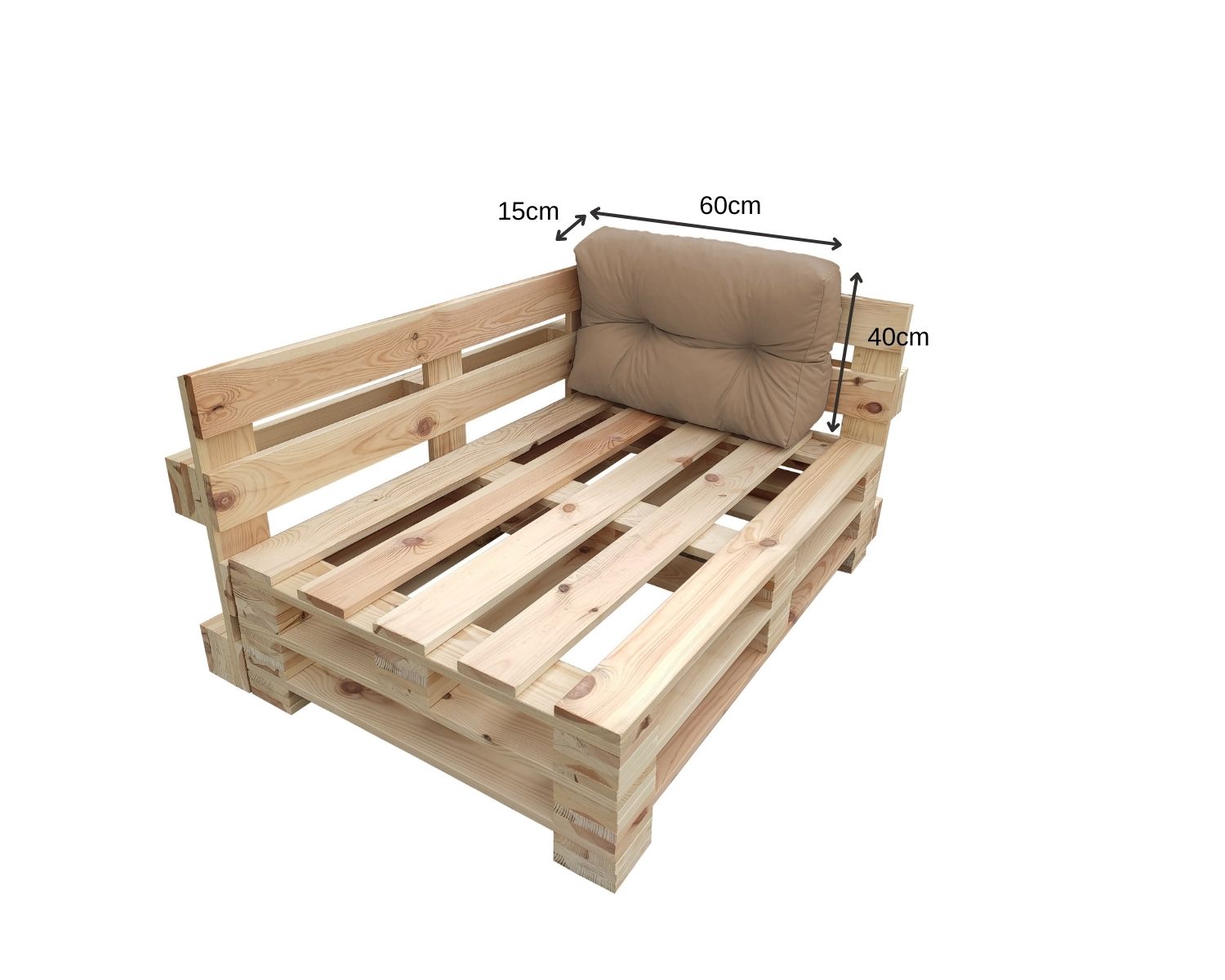 Garden cushions for EU pallet furniture OSLO - UV resistant