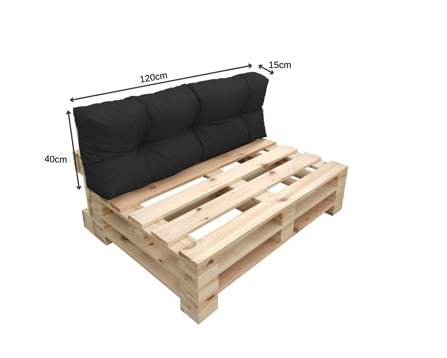 Garden cushions for EU pallet furniture OSLO - UV resistant