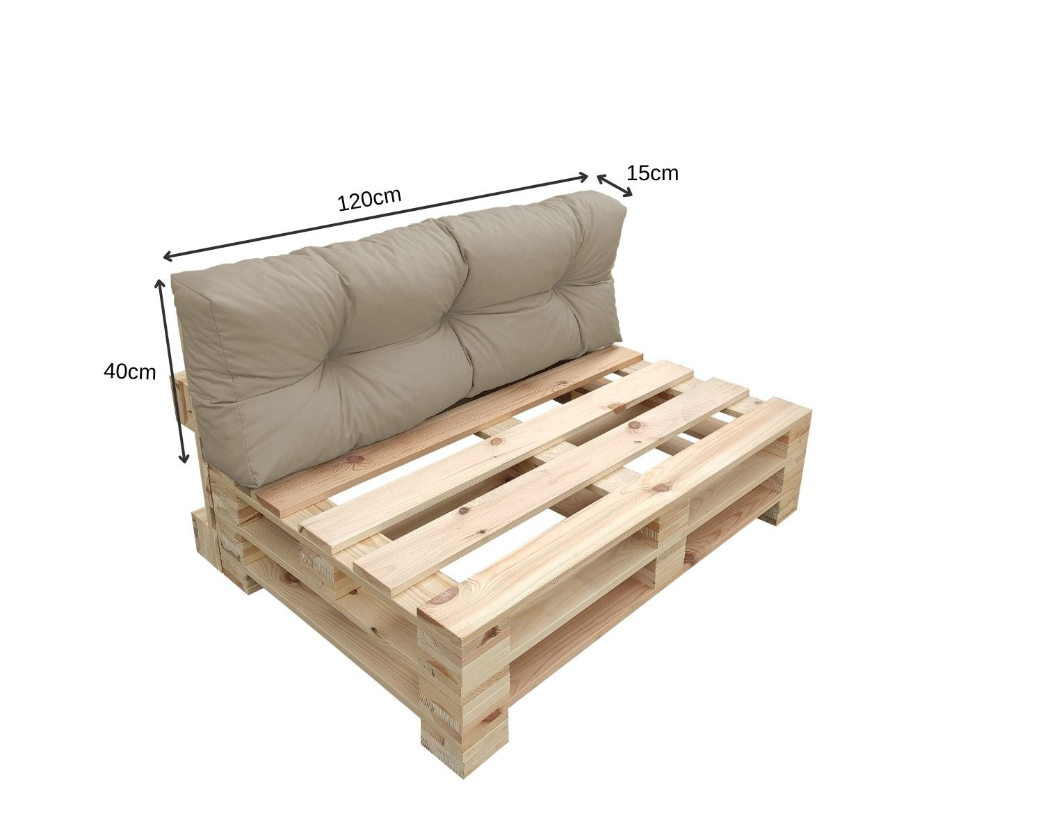 OUTLET Garden cushions for EU pallet furniture OSLO - UV resistant