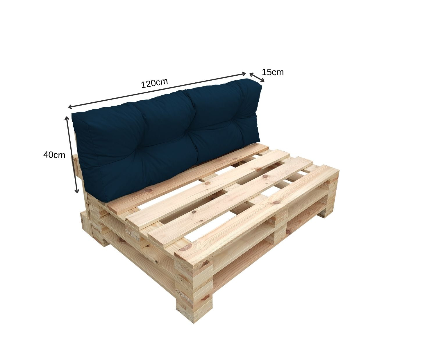 Garden cushions for EU pallet furniture OSLO - UV resistant