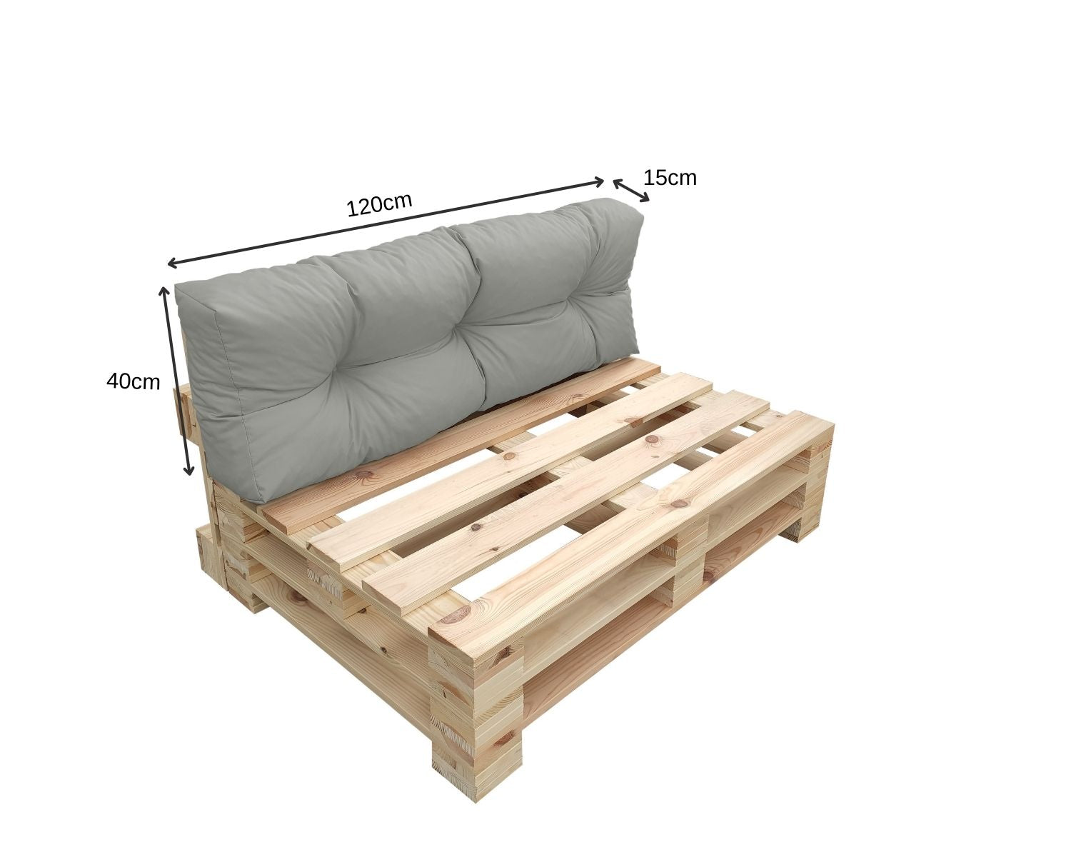 Garden cushions for EU pallet furniture OSLO - UV resistant