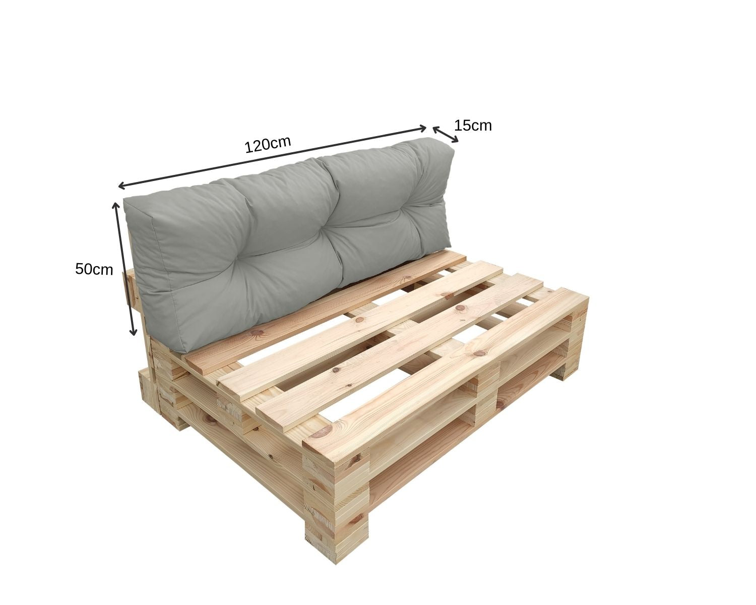 Garden cushions for EU pallet furniture OSLO - UV resistant