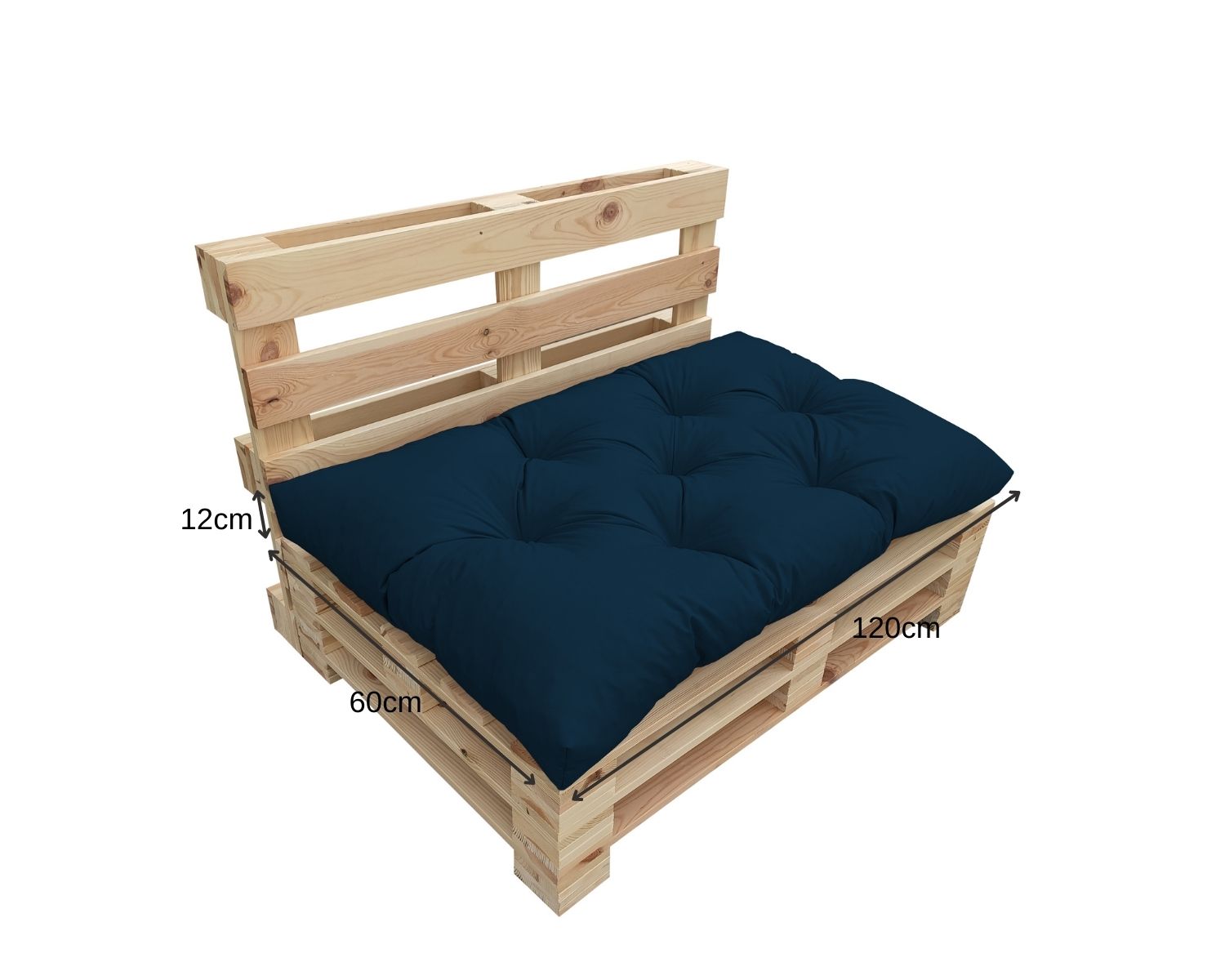 Garden cushions for EU pallet furniture OSLO - UV resistant