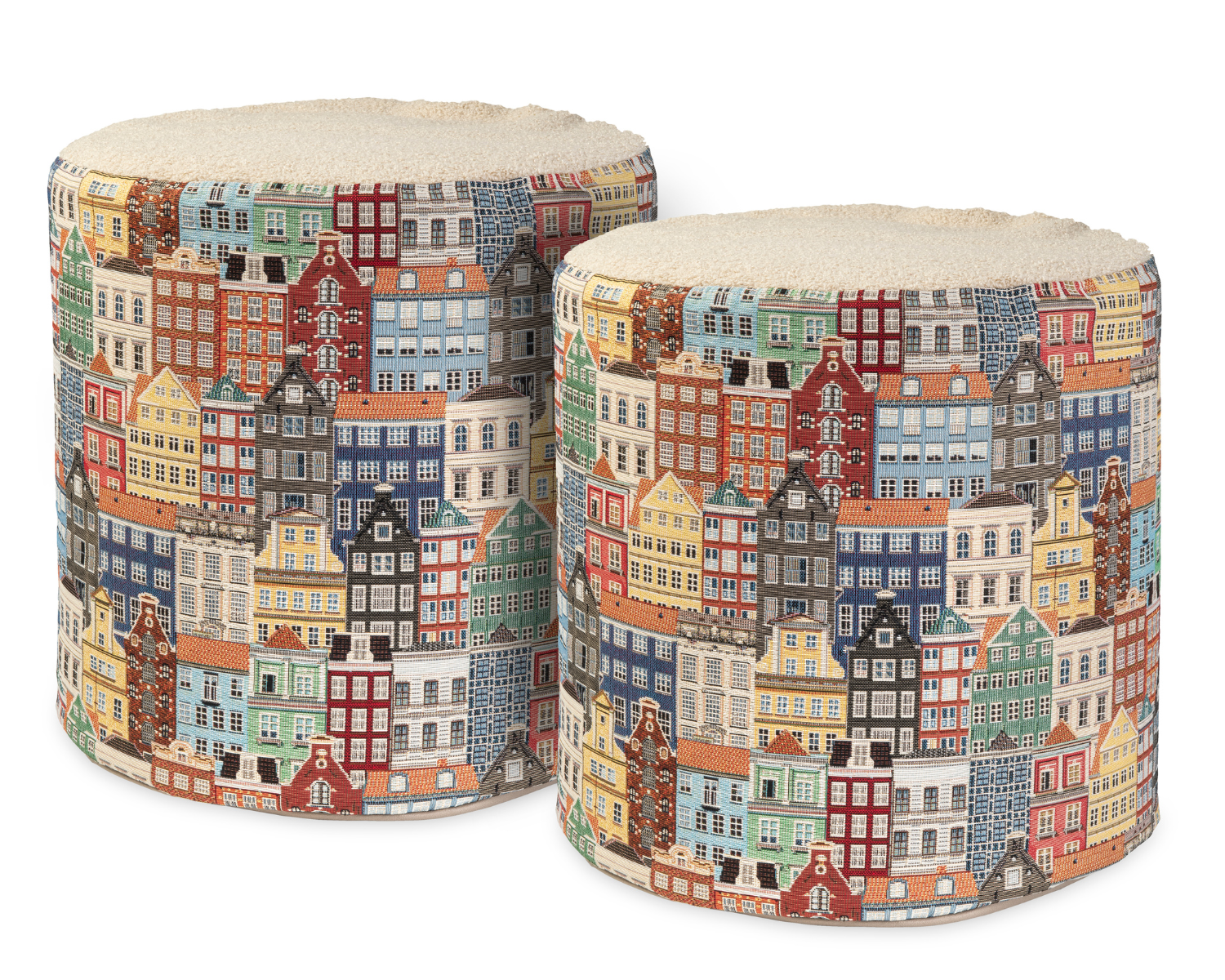 Scandinavian houses theme pouf